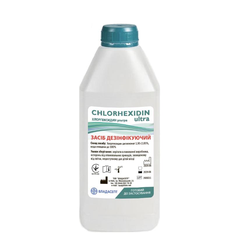 Засіб дезінфікуючий «CHLORHEXIDIN ultra», ТМ «Владасепт», флакон, 1000 мл